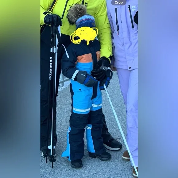 Didriksons skisuit overall blue orange boy 110